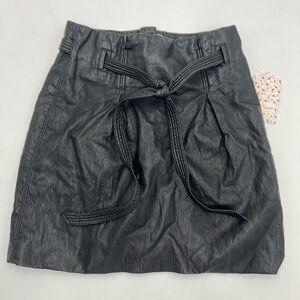New Free people faux leather mini skirt.  Size 0 color Black.retails‎ for $98